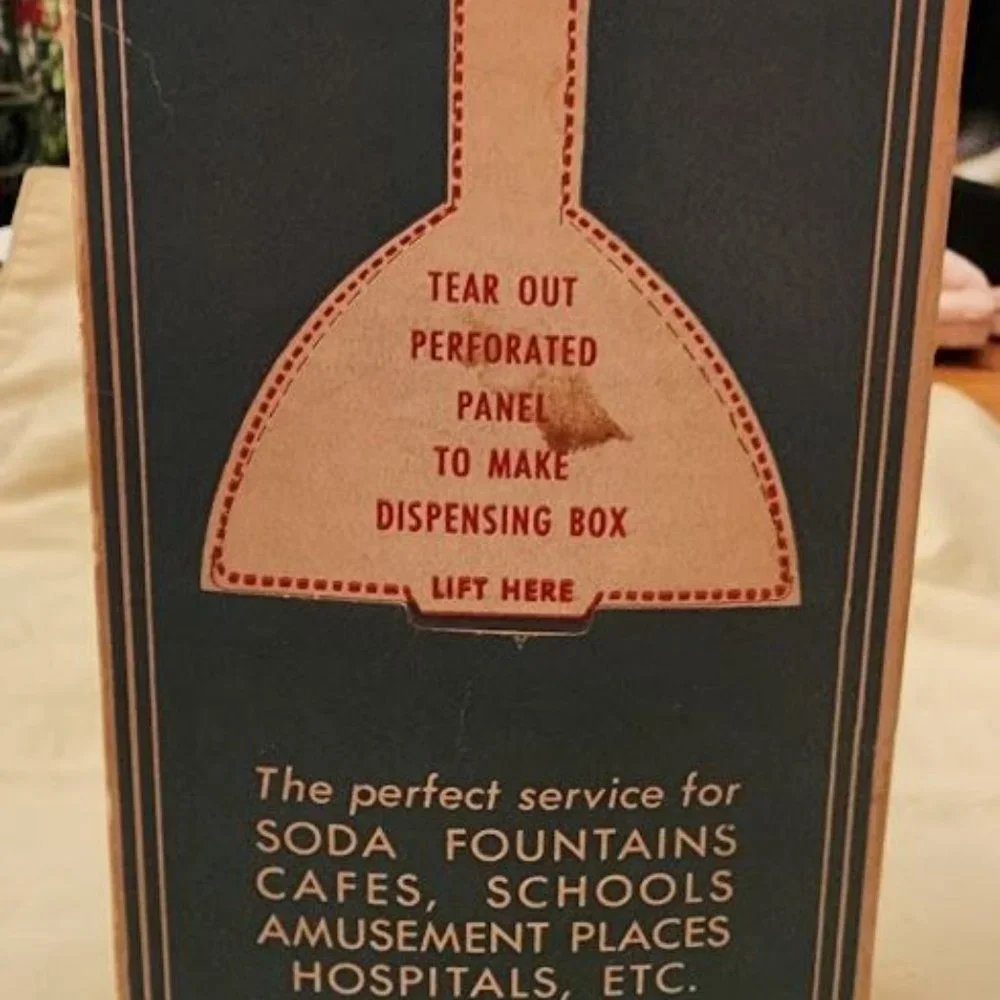 Vintage SUNSHINE STRAWS Paper Straws SODA FOUNTAIN Ad Retro MCM 1947